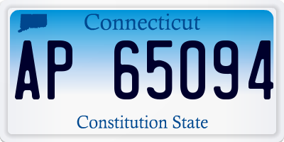 CT license plate AP65094