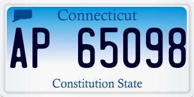 CT license plate AP65098