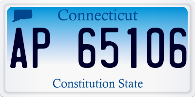 CT license plate AP65106