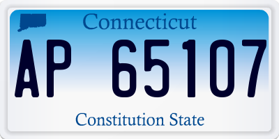 CT license plate AP65107