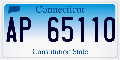 CT license plate AP65110