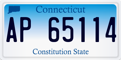 CT license plate AP65114