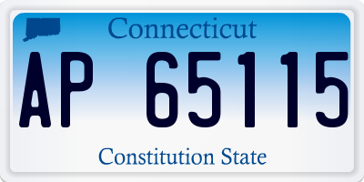 CT license plate AP65115