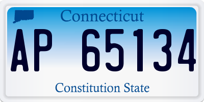 CT license plate AP65134