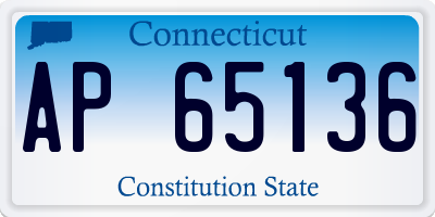 CT license plate AP65136