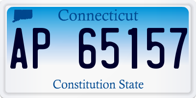 CT license plate AP65157