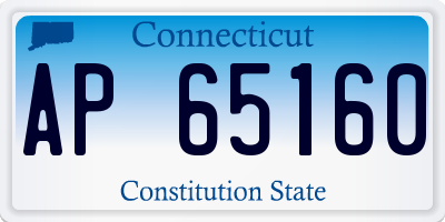 CT license plate AP65160