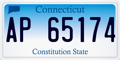CT license plate AP65174