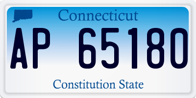 CT license plate AP65180