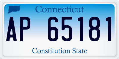 CT license plate AP65181