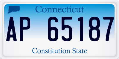 CT license plate AP65187