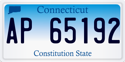 CT license plate AP65192