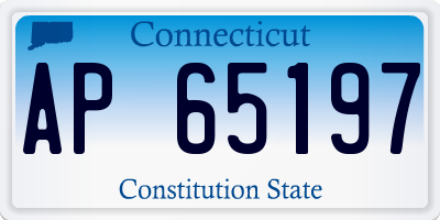 CT license plate AP65197