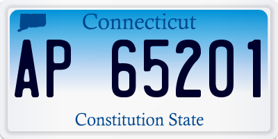 CT license plate AP65201