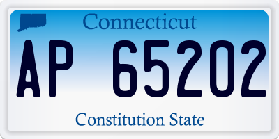 CT license plate AP65202
