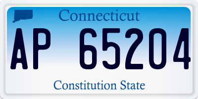 CT license plate AP65204
