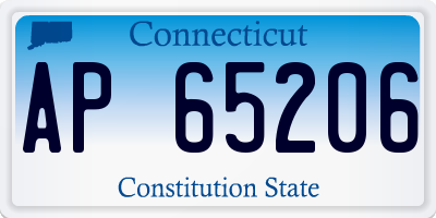 CT license plate AP65206