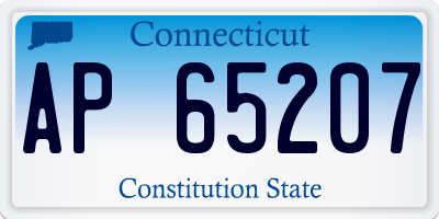 CT license plate AP65207