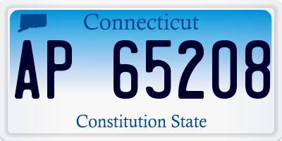 CT license plate AP65208