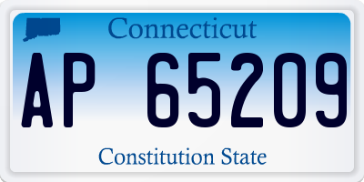 CT license plate AP65209