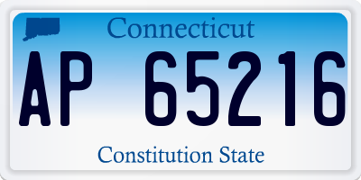 CT license plate AP65216