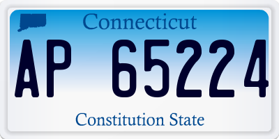 CT license plate AP65224