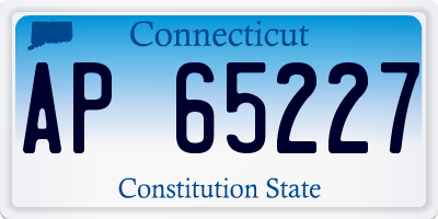 CT license plate AP65227
