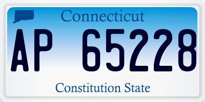 CT license plate AP65228
