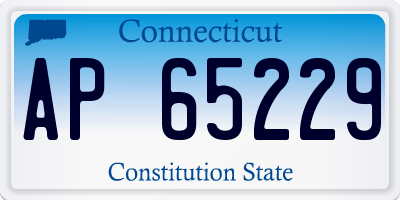 CT license plate AP65229