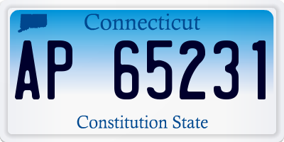 CT license plate AP65231