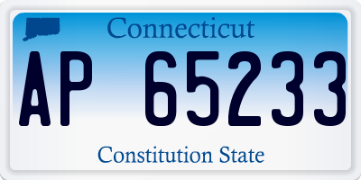 CT license plate AP65233