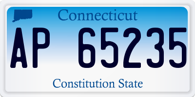CT license plate AP65235