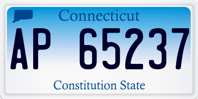 CT license plate AP65237