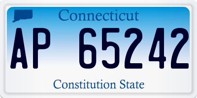 CT license plate AP65242