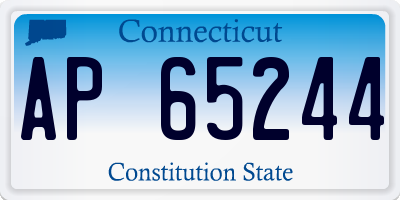 CT license plate AP65244