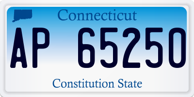 CT license plate AP65250