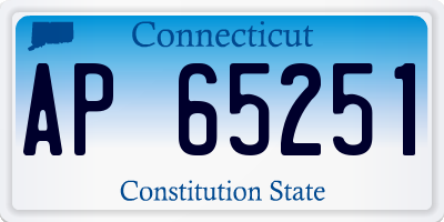 CT license plate AP65251