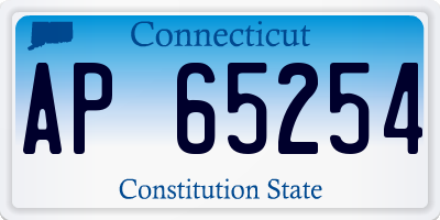 CT license plate AP65254