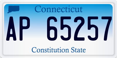 CT license plate AP65257