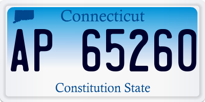 CT license plate AP65260