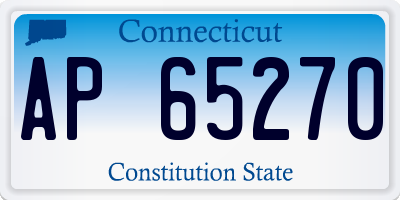 CT license plate AP65270