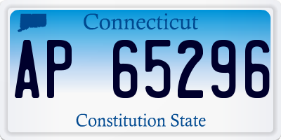 CT license plate AP65296
