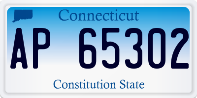 CT license plate AP65302