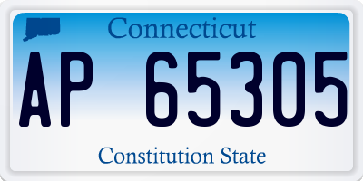 CT license plate AP65305