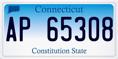 CT license plate AP65308