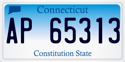 CT license plate AP65313