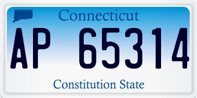 CT license plate AP65314