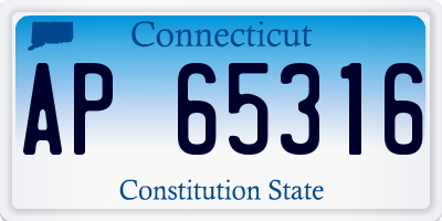 CT license plate AP65316