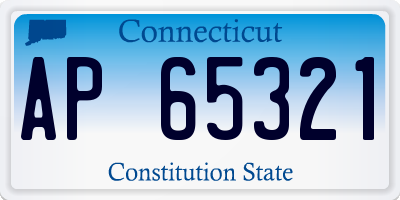 CT license plate AP65321