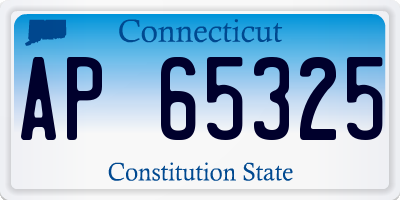 CT license plate AP65325